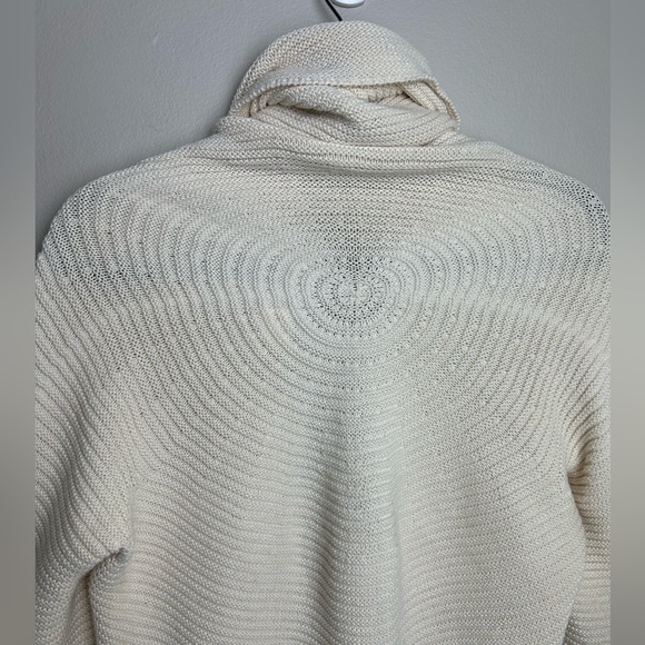 525 America Cotton Ribbed Open Front Cardigan Shawl Collar Bell Sleeves Large - Picture 3 of 6